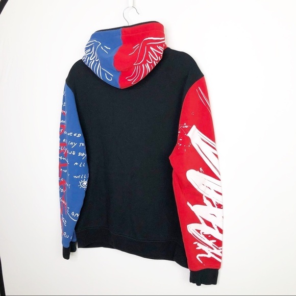 REASON Streetwear graphic color block hooded sweatshirt - Picture 9 of 14